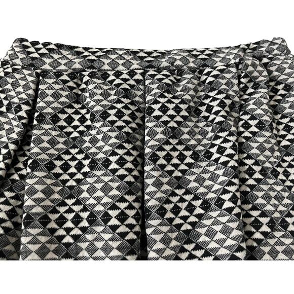 JOE BENBASSET PLEATED MIDI SKIRT, WOMENS, XS, GREY BLACK WHITE DIAMOND PATTERN - Picture 5 of 8